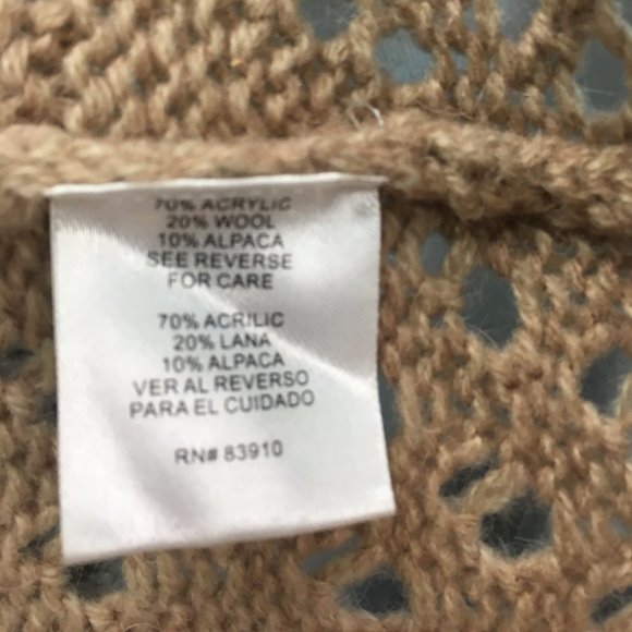 Dolman Batwing Sleeve Crochet & Knit Cardigan NWOT - Picture 14 of 16